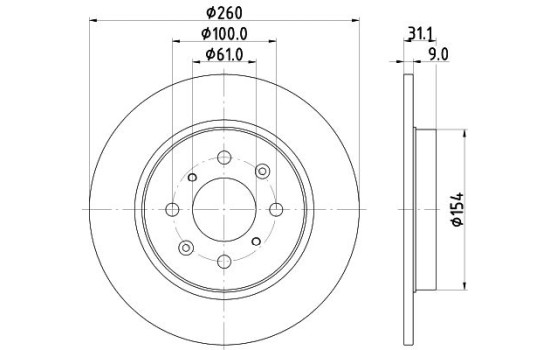 Disque de frein 8DD 355 122-531 Hella