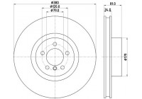 Disque de frein 8DD 355 122-571 Hella