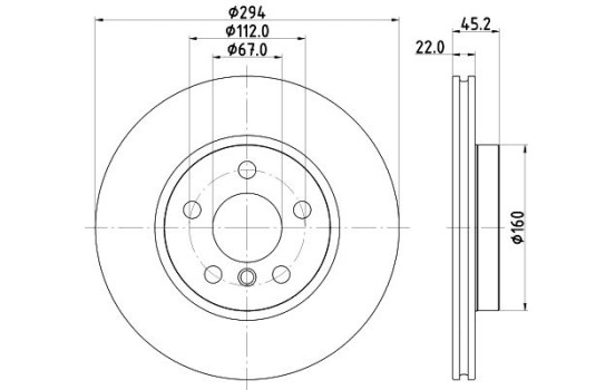Disque de frein 8DD 355 122-651 Hella