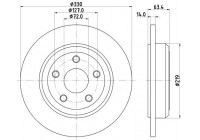 Disque de frein 8DD 355 122-671 Hella