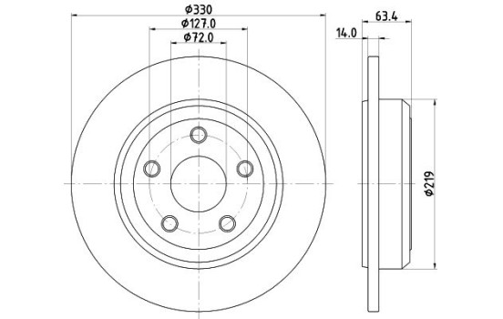Disque de frein 8DD 355 122-671 Hella
