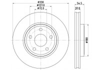 Disque de frein 8DD 355 122-681 Hella