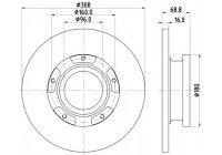 Disque de frein 8DD 355 122-761 Hella
