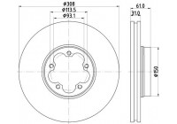Disque de frein 8DD 355 122-801 Hella