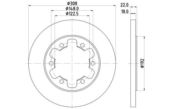 Disque de frein 8DD 355 122-831 Hella