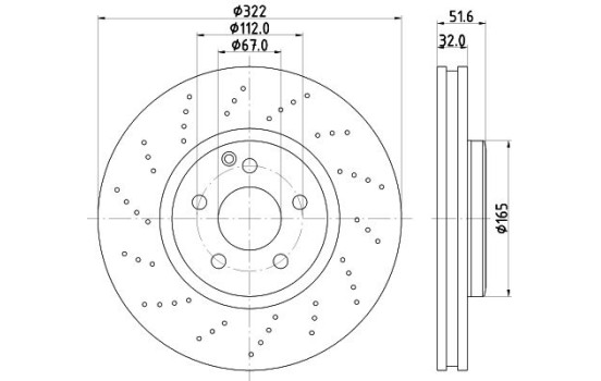 Disque de frein 8DD 355 122-911 Hella