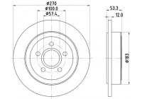 Disque de frein 8DD 355 122-941 Hella