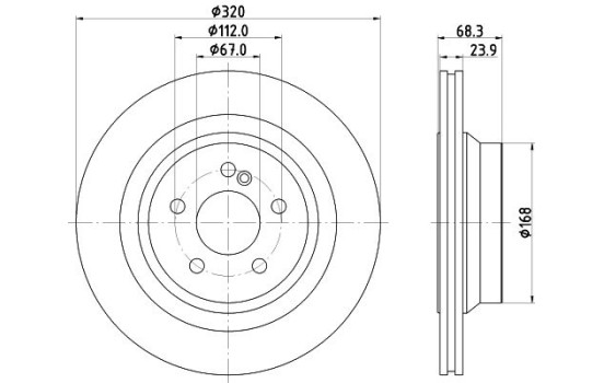 Disque de frein 8DD 355 122-951 Hella
