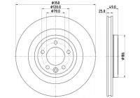 Disque de frein 8DD 355 123-091 Hella