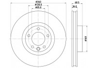 Disque de frein 8DD 355 123-211 Hella