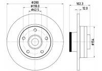 Disque de frein 8DD 355 123-251 Hella