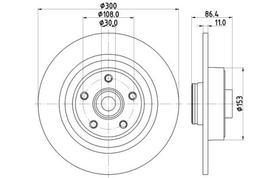 Disque de frein 8DD 355 123-321 Hella