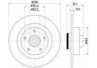 Disque de frein 8DD 355 123-371 Hella