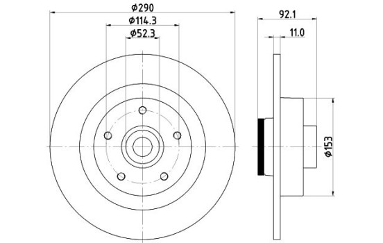 Disque de frein 8DD 355 123-371 Hella