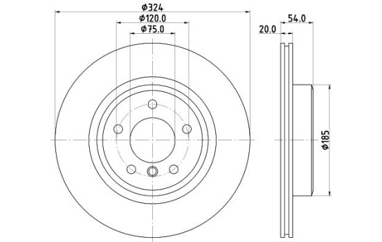 Disque de frein 8DD 355 123-451 Hella