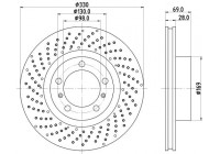 Disque de frein 8DD 355 125-021 Hella