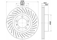 Disque de frein 8DD 355 125-031 Hella