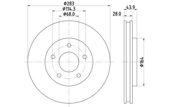 Disque de frein 8DD 355 125-071 Hella