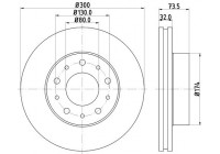 Disque de frein 8DD 355 125-261 Hella