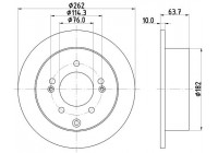 Disque de frein 8DD 355 125-301 Hella