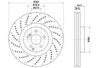 Disque de frein 8DD 355 125-361 Hella