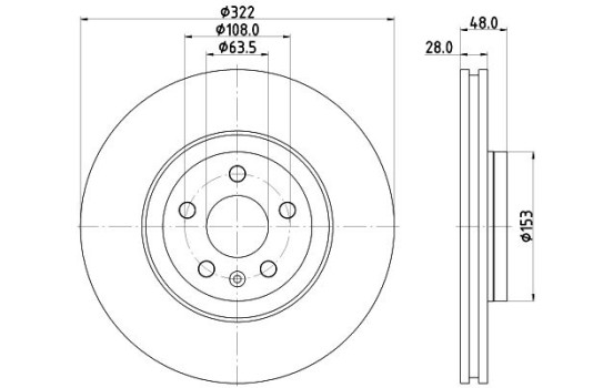 Disque de frein 8DD 355 125-471 Hella