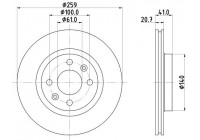 Disque de frein 8DD 355 126-531 Hella
