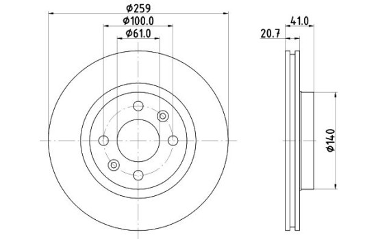 Disque de frein 8DD 355 126-531 Hella