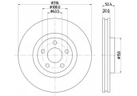 Disque de frein 8DD 355 126-701 Hella