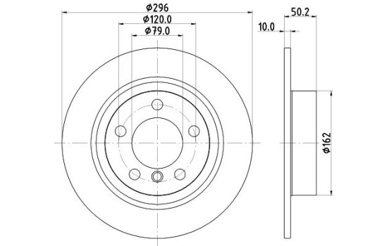 Disque de frein 8DD 355 126-741 Hella