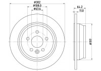 Disque de frein 8DD 355 126-781 Hella