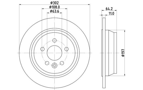 Disque de frein 8DD 355 126-781 Hella