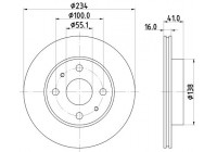 Disque de frein 8DD 355 126-801 Hella