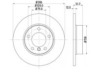 Disque de frein 8DD 355 127-031 Hella