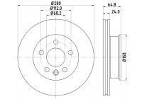 Disque de frein 8DD 355 127-061 Hella