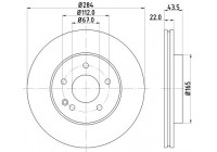 Disque de frein 8DD 355 127-121 Hella