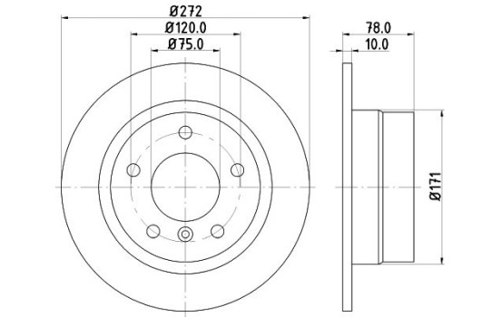 Disque de frein 8DD 355 127-171 Hella