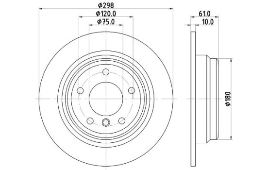 Disque de frein 8DD 355 127-271 Hella