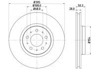 Disque de frein 8DD 355 127-531 Hella