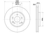 Disque de frein 8DD 355 127-561 Hella
