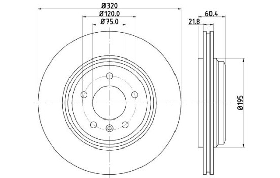 Disque de frein 8DD 355 127-611 Hella