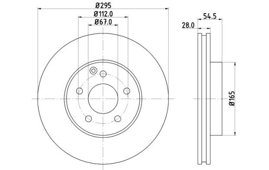Disque de frein 8DD 355 127-761 Hella