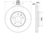 Disque de frein 8DD 355 127-801 Hella