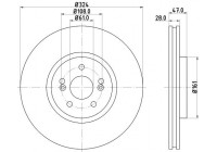 Disque de frein 8DD 355 127-891 Hella