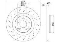 Disque de frein 8DD 355 127-911 Hella