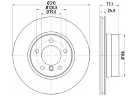 Disque de frein 8DD 355 128-101 Hella