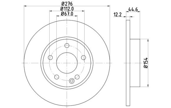 Disque de frein 8DD 355 128-261 Hella