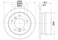 Disque de frein 8DD 355 128-401 Hella