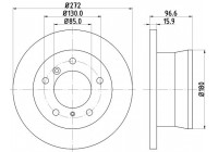 Disque de frein 8DD 355 128-411 Hella