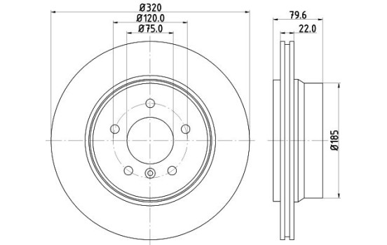 Disque de frein 8DD 355 128-491 Hella